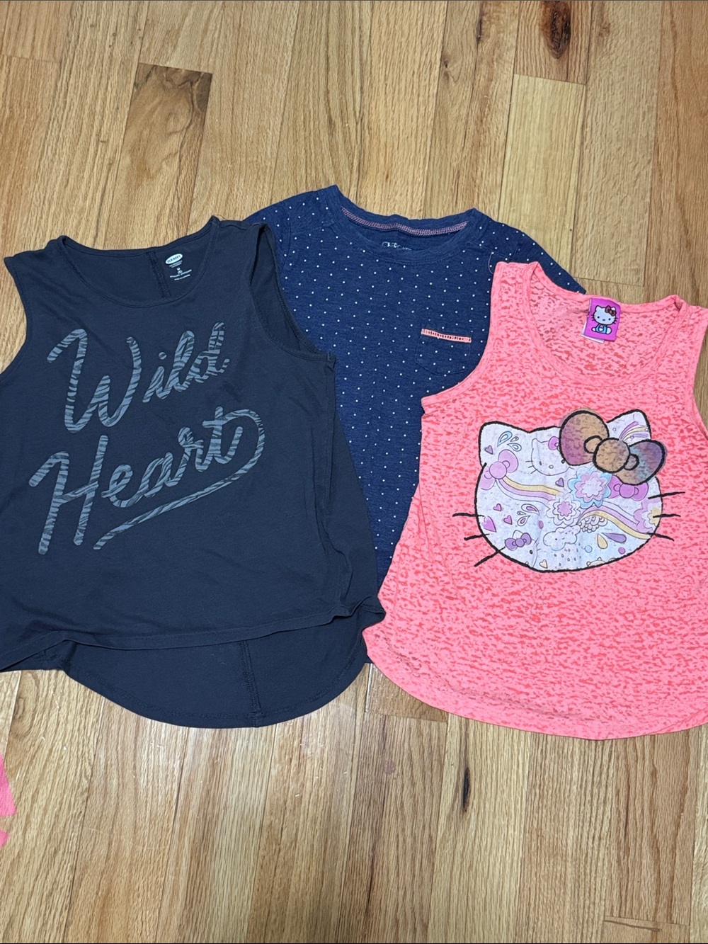Hello Kitty Neon Pink Graphic Tank Top with Bow Motif